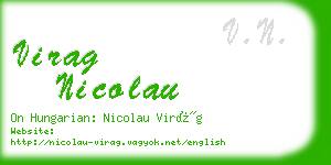 virag nicolau business card